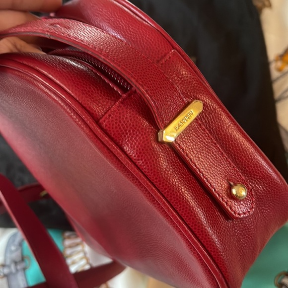 Lanvin Paris red sling/shoulder bag - Picture 9 of 15